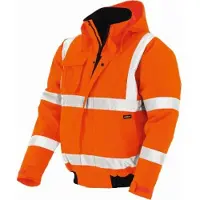 BIG Arbeitsschutz Warnschutz-Pilotenjacke WHISTLER, leuchtorange 4119 , 1 Stück, Größe: M