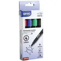 Spree Permanent Marker box of 4 colors.