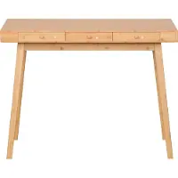 AD.CON Schreibtisch mit 3 Schubladen aus Bambus Arbeitstisch für Büro Home Office oder Arbeitszimmer 100x50x75cm Natural