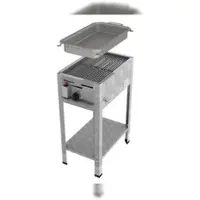 ChattenGlut Professional Gastrobräter 1-flammig Standgerät 3,6kW und Rost und Pfanne