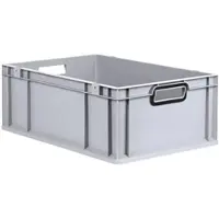 Proregal Eurobox Nextgen Color HxBxT 22x40x60cm 44 Liter Griffe Schwarz Offen Grau Eurobehälter Transportbox Transportbehälter