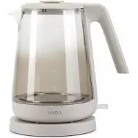 Livoo Wasserkocher – – DOD216G – 2200 W – 1,7 l – Glas / Grau