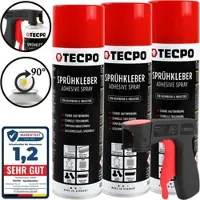 TECPO 3x Sprühkleber Hochtemperatur Industriekleber, 500 ml +...
