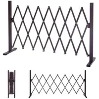 Proregal Absperrgitter | HxBxT 103,5x261x31 cm | Alu Braun | Scherengitter Rankhilfe Tierschutzgitter ausziehbar
