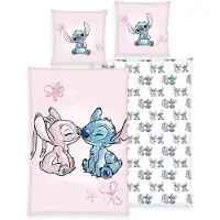 Herding Disney Stitch Kinderbettwäsche 70x90cm, 140x200cm - rosa - 70x90/140x200cm