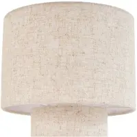 LINDBY Elfie Tischleuchte, beige, E27, Ø 23 cm, Leinen - , Elfie, Beige, für Wohnzimmer, Stoff / Textil, Skandinavisch
