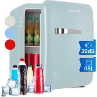 Klarstein Mini Kühlschrank für Zimmer, 48L Mini-Kühlschrank für Getränke & Kosmetik, Kleine Minibar, Kühlschrank Klein & Leise, Verstellbare Ablage, Kleiner Skincare Kühlschrank 0-10°C