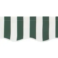 vidaXL Markisenschürzen-Ersatz Grün und Weiß 380 x 20 cm Polyester