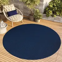 Tapiso Outdoor Teppich MONO Rund Modern Einfarbig Indoor/Outdoor 120 x 120 cm