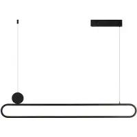 Immax NEO LITE OVALE SMART Pendelleuchte schwarz 122 cm 50 W mit Unterstützung für BEACON, Wi-Fi, TUYA