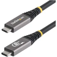 StarTech.com .com 3m USB4 Kabel, 20Gbps, USB-IF-es USB-C Ladekabel, 60W PD, 4K 120Hz DP2.1 Monitorkabel, TPE-Mantel, Schwarz, 3 m, USB C, USB C, USB4 Gen 2x2, 20 Gbit/s, Schwarz