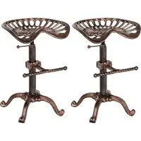 CLP 2er Set Barhocker Butch höhenverstellbar bronze