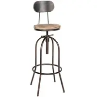 DELUKE Barhocker HELON Metall Bronze 51x51x108cm Barstuhl Mit Lehne Tresenhocker Tresenstuhl