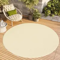Tapiso Outdoor Teppich MONO Rund Modern Einfarbig Indoor/Outdoor 240 x 240 cm