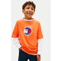 Tommy Hilfiger T-Shirt Smiley Flag KB0KB10269 Orange Regular Fit