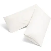 Yumeko Kissenbezug Gewaschene Perkal-Baumwolle 35x160 Weiß - Eco, Bio & Fairtrade
