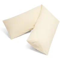 Yumeko Kissenbezug Gewaschene Perkal-Baumwolle 35x160 Gelb - Eco, Bio & Fairtrade