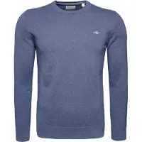 Gant Pullover Classic Cotton C-Neck Herren Denim Blue Melange-S