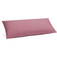 Yumeko Kissenbezug Gewaschene Perkal-Baumwolle 40x80 Rosa - Eco, Bio & Fairtrade