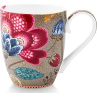Pip studio Tasse Home Mugs XL Blooming Tales Fantasy Khaki (2er Set)