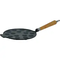 Ronneby Bruk Maestro Poffertjes-Pfanne, Ø 24 cm, mit Eichenholzgriff