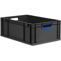 Proregal Eurobox Nextgen Color HxBxT 22x40x60cm 44 Liter Griffe Blau Offen Schwarz Eurobehälter Transportbox Transportbehälter