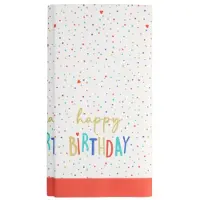Papstar Tischdecke, Papier 120 cm x 180 cm "Happy Birthday" 15 Stück