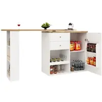 OKWISH Kinderbett 140 x 200 Doppelbett aus massivem Kiefernholz, Kleinkinderbett Jugendbett mit Lattenrost,Holzbett mit Kopfteil, einfacher Auf- und Abbau,weiß(mit Matratze)