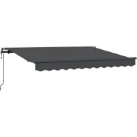 vidaXL Ausziehbare Markise Anthrazit 250 x 200 cm Stoff