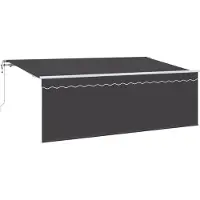 vidaXL Ausziehbare Markise Anthrazit 350 x 200 cm