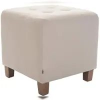 Proregal CHEFGASTRO Sitzhocker ZION antik-hell HxBxT 46x45x45cm Stoff Creme