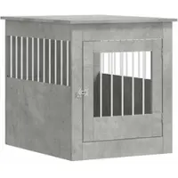 vidaXL Hundekäfig im Möbelstil Betongrau 64,5x80x71 cm Holzwerkstoff