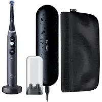 Oral-B Elektrische Zahnbürste iO9, Schwarz, mit magnetischer Technologie, 7 Modi, und intelligentem Ladeetui –