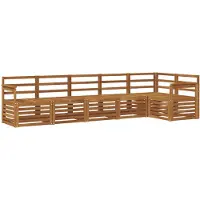 vidaXL Outdoor-Sofagarnitur 6 stk. Natur Polyester