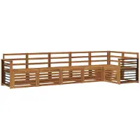 vidaXL Outdoor-Sofagarnitur 6 Stk. Natur Polyester