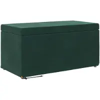 vidaXL Hocker Dunkelgrün 81 x 41 x 40 cm Samt und Engineering Holz