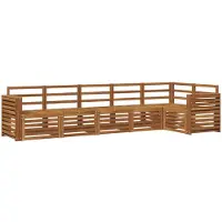 vidaXL Outdoor-Sofagarnitur 6 Stk. Natur Polyester