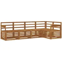 vidaXL Outdoor-Sofagarnitur 5 stk. Natur Polyester