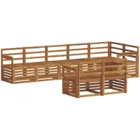 vidaXL Outdoor-Sofagarnitur 8 Stk. Natur Polyester