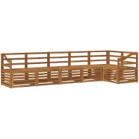 vidaXL Outdoor-Sofagarnitur 6 stk. Natur Polyester
