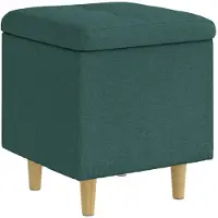 vidaXL Aufbewahrungsottomane Dunkelgrün 40 x 40 x 45 cm Stoff