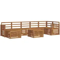 vidaXL Outdoor-Sofagarnitur 8 stk. Natur