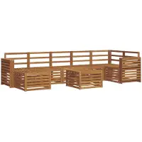 vidaXL Outdoor-Sofagarnitur 8 stk. Natur