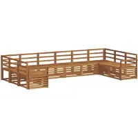 vidaXL Outdoor-Sofagarnitur 10 stk. Natur