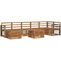 vidaXL Outdoor-Sofagarnitur 8 stk. Natur