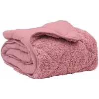 vidaXL Winterbettdecke Rosa 220 x 260 cm Mikrofaser und Teddy-Fleece