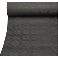 Papstar Papiertischtuch mit Damastprägung 50 m x 1 m schwarz