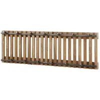 KAWOLA Garderobe JACINTA Mangoholz Metall 13 Haken braun