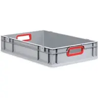 Proregal Eurobox Nextgen Color HxBxT 12 x 40 x 60 cm 23 Liter Griffe Rot Offen Glatter Boden Eurobehälter Transportbox