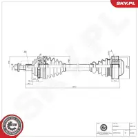 ESEN SKV 40SKV146 Antriebswelle für VW Transporter IV Bus (70B, 70C, 7DB, 7DK, 70J, 70K, 7DC, 7DJ) Transporter IV Kastenwagen (70A, 70H, 7DA, 7DH)